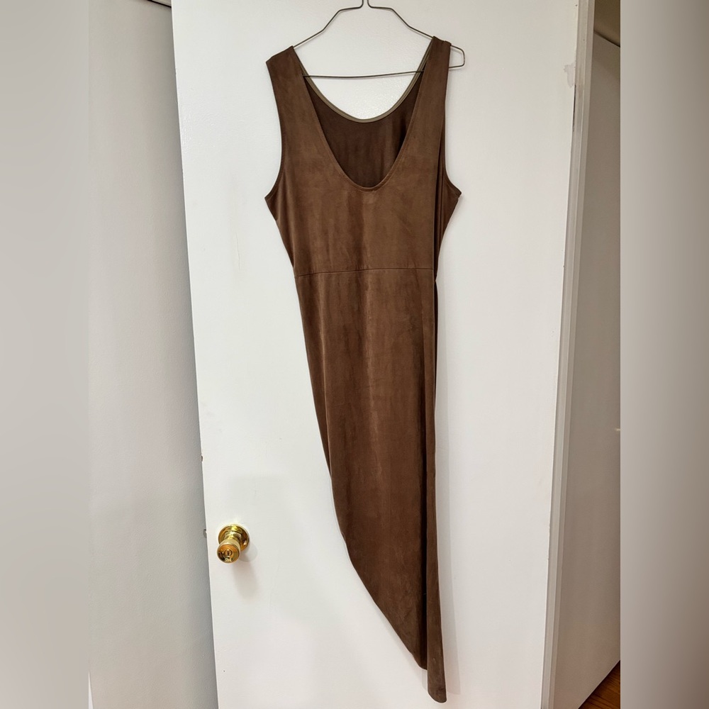 Topia Asymmetrical Brown Dress